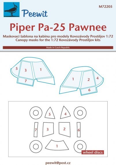 1/72 Canopy mask Piper Pa-25 Pawnee