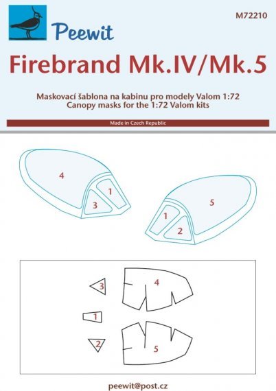 1/72 Canopy mask Firebrand Mk.IV/Mk.5