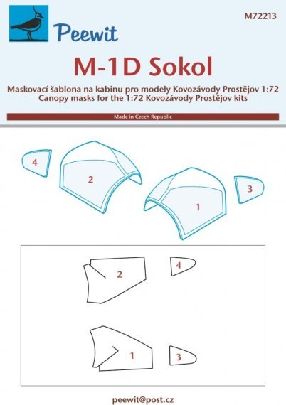 1/72 Canopy mask M-1D Sokol
