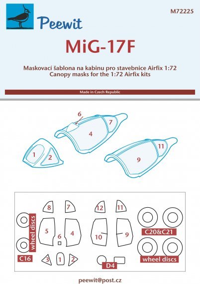 1/72 Canopy mask MiG-17F