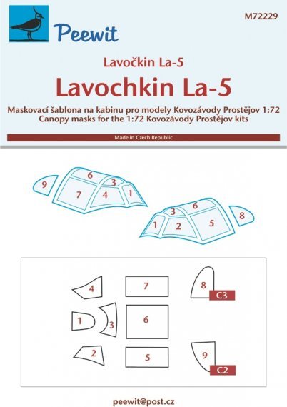 1/72 Canopy mask Lavochkin La-5