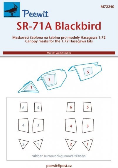 1/72 Canopy mask SR-71A Blackbird