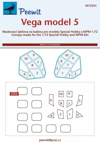 1/72 Canopy mask Vega model 5