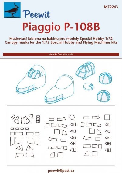 1/72 Canopy mask Piaggio P-108B