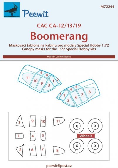 1/72 Canopy mask CAC CA-19 Boomerang