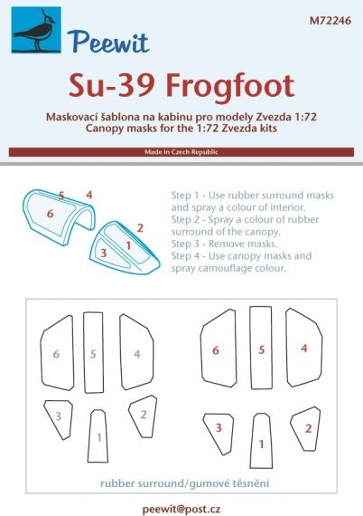 1/72 Canopy mask Sukhoi Su-39 Frogfoot