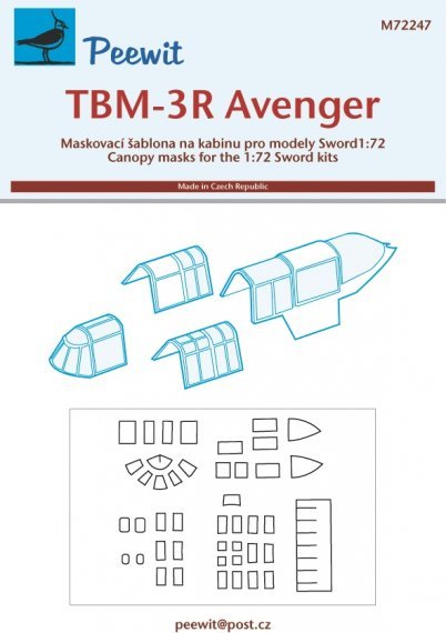 1/72 Canopy mask TBM-3R Avenger