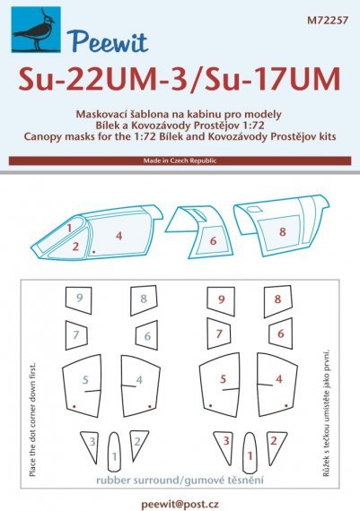 1/72 Canopy mask Su-22UM-3/Su-17UM