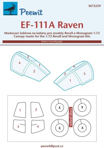 1/72 Canopy mask EF-111A Raven