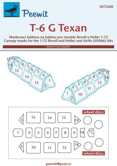 1/72 Canopy mask T-6G Texan