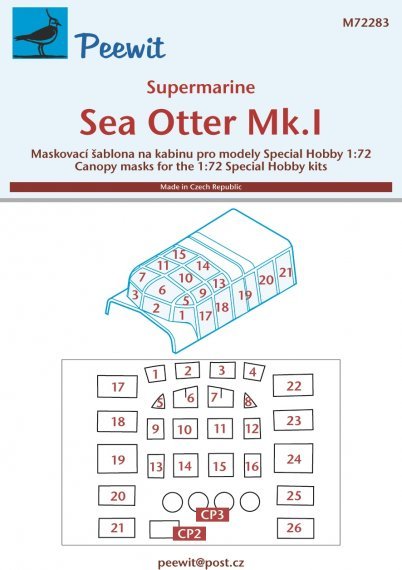 1/72 Canopy mask Sea Otter Mk.I