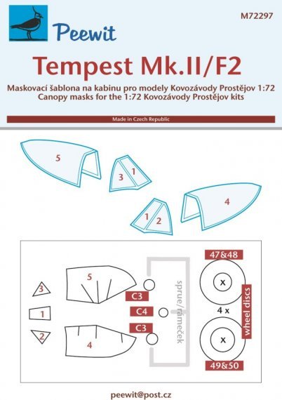 1/72 Canopy mask Tempest Mk.II/FS