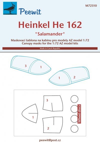 1/72 Heinkel He-162A masks