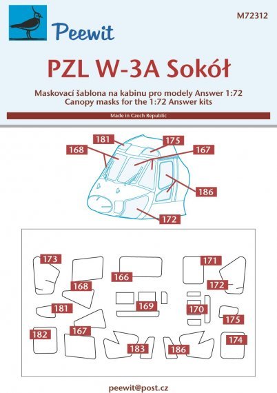 1/72 Pzl W-3A Sokol masks
