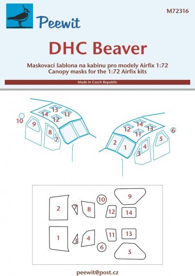 1/72 Canopy mask DHC Beaver