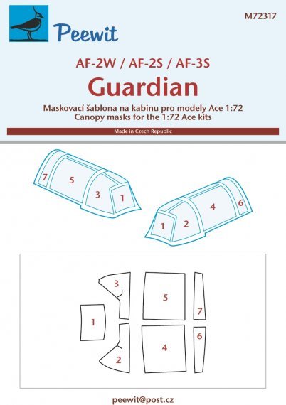 1/72 Canopy mask AF-2 Guardian