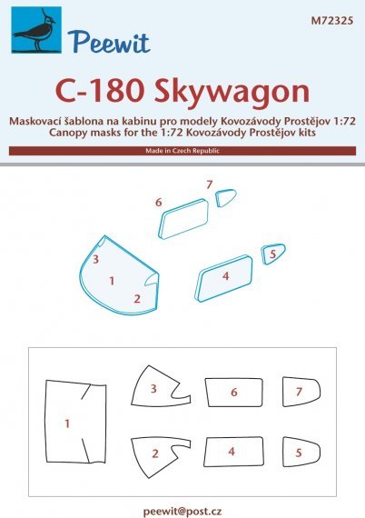 1/72 Canopy mask C-180 Skywagon