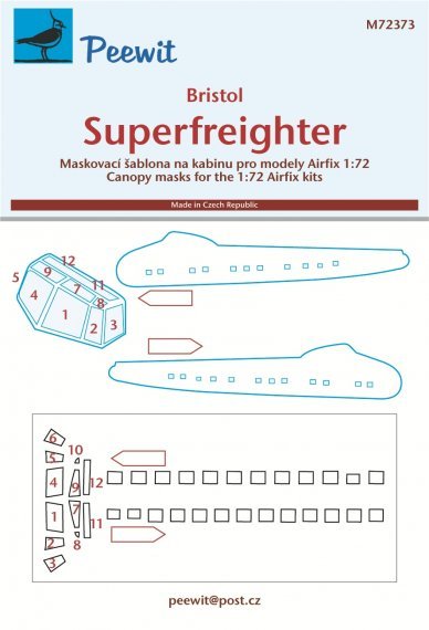 1/72 Canopy mask Bristol Superfreighter for Airfix