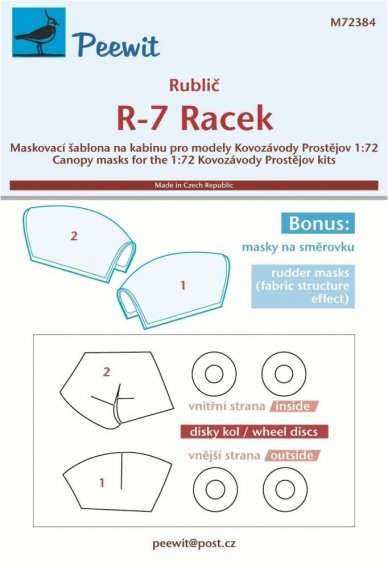 1/72 Canopy mask Rublic R-7 Racek KP