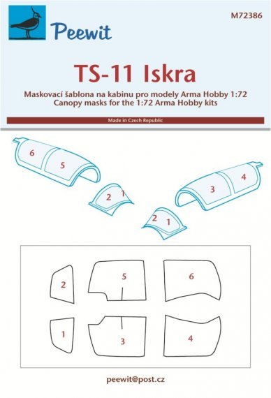 Peewit Masque Verri�re 1/72 TS-11 Iskra pour Arma Hobby