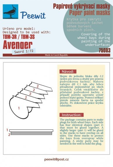 1/72 Paper paint mask TBM-3R/3S Avenger