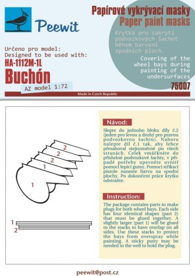 1/72 Paper paint mask HA-1112M-1 Buchon