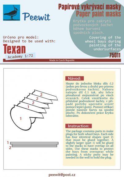 1/72 Paper paint mask Texan