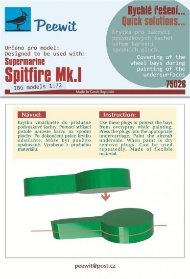 1/72 Wheel bay cover for Spitfire Mk.I IBG