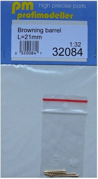 1/32 Browning barrel (L=21 mm)  2 pcs.