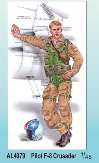 1/48 standing F-8 Crusader Pilot