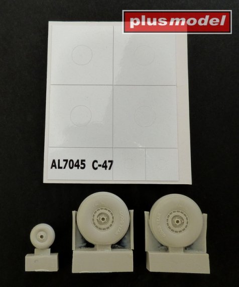 1/72 Douglas C-47 Dakota Skytrain wheels without covers