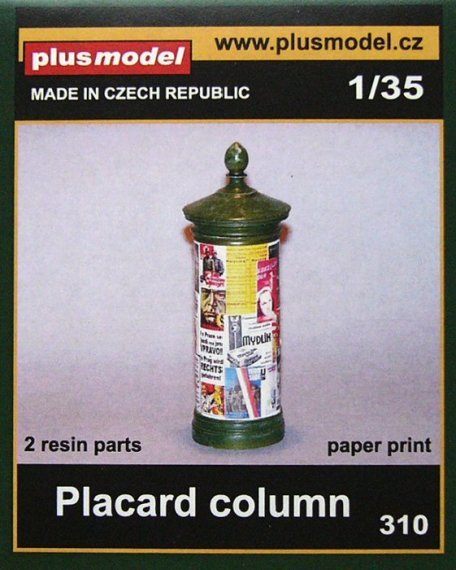 1/35 Placard column (2 resin parts+paper sheet)