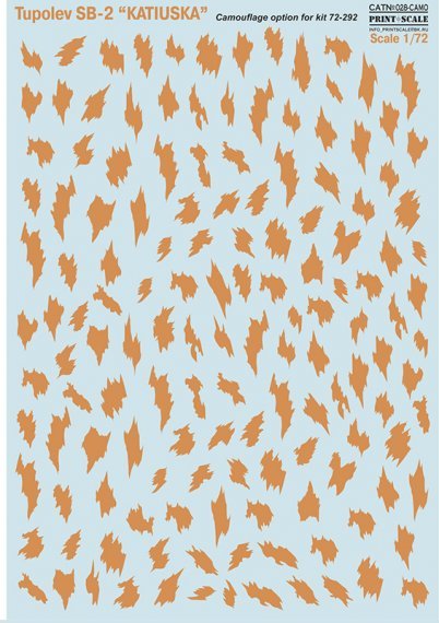 1/72 Tupolev SB-2 Katiuska Camouflage pattern