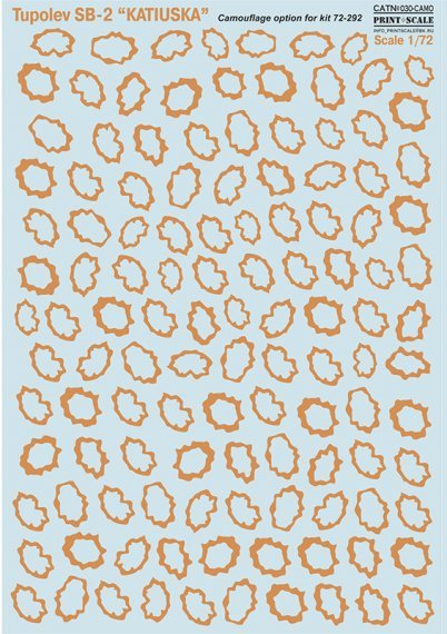 1/72 Tupolev SB-2 Katiuska Camouflage pattern
