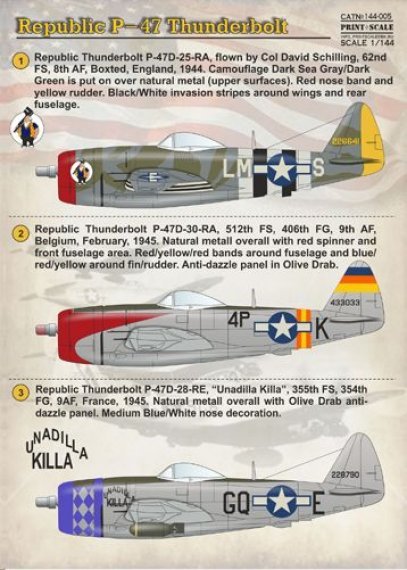 1/144 Republic P-47D Thunderbolt.1. Republic Thunderbolt P-47D-2