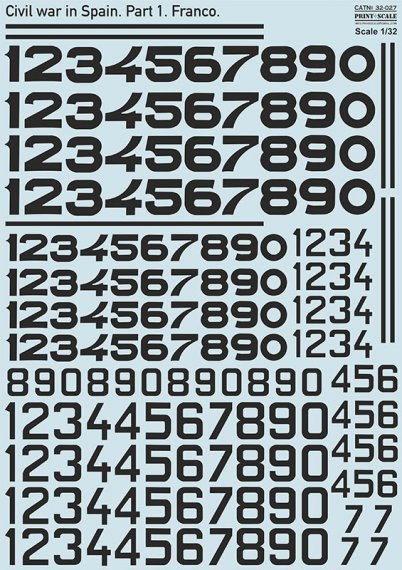 1/32 Civil War in Spain decals. Franco