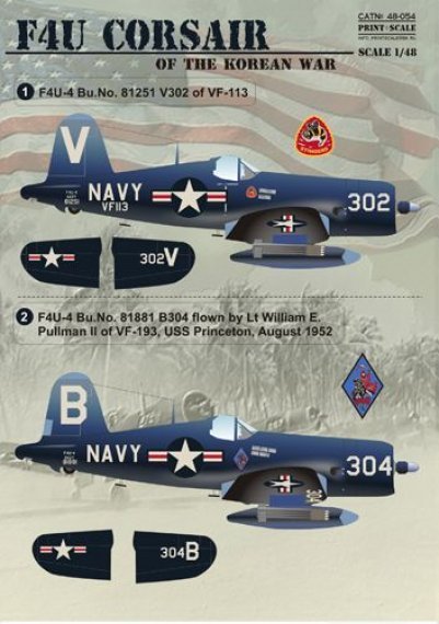 1/48 F4U Corsair of the Korean War (wet decals)