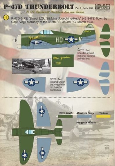 1/48 Republic P-47D Thunderbolt Razorback Aces over Europe P.1