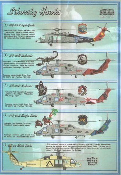 1/72 Family of 'Hawks' of Sikorsky (wet decal)
