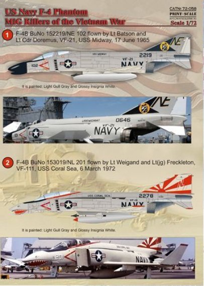 1/72 US Navy F-4 Phantom Part 1 (wet decals)