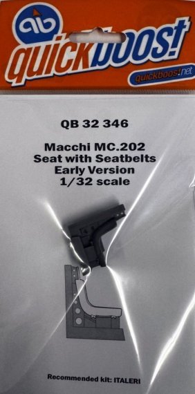 1/32 Macchi MC.202 seat with seatbelts early ITA