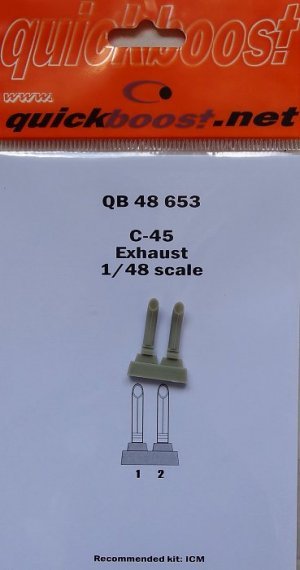 1/48 Beech C-45F/UC-45F exhaust (for ICM)