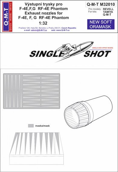 1/32 Exhaust nozzles Paint masks for McDonnell F-4 Phantom II