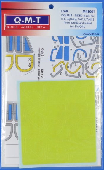 1/48 Canopy Mask for BAC/EE Lightning T MK.4/T.MK.5 double-sided