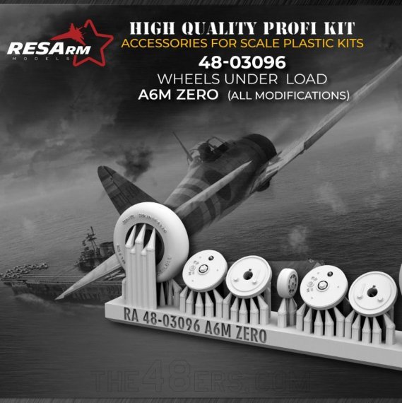 RESARM Ruote A6M ZERO sotto carico 1/48