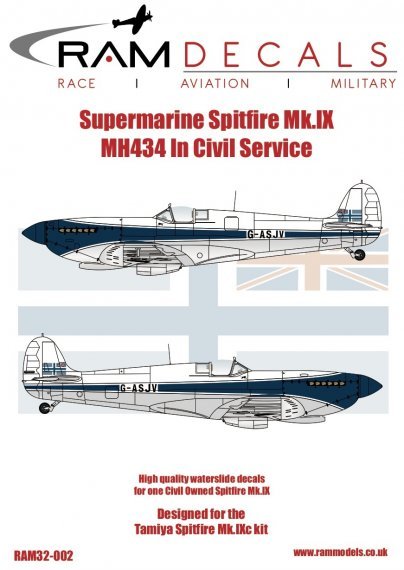 1/32 Supermarine Spitfire MK.IX MH434 In Civil