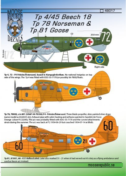 1/48 Beech 18, UC-64A Norseman, JRF-5 Goose ambulance
