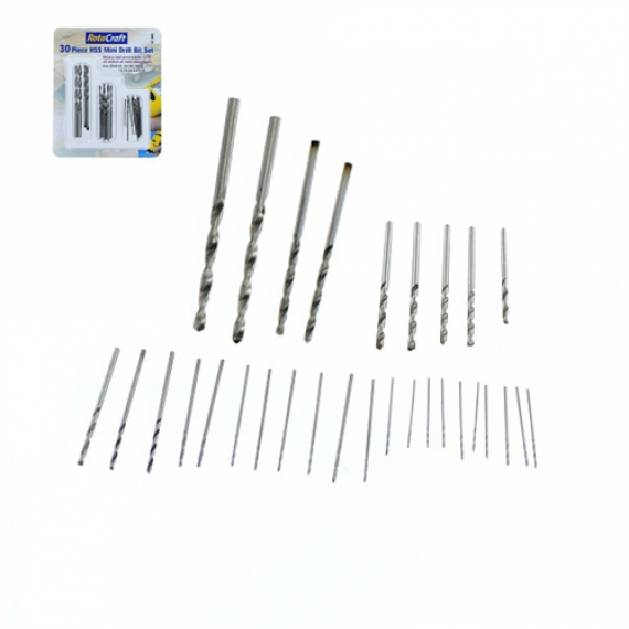 Shesto 30 Piece Mini Drill Bit Set 0.5-3.0mm Rotary Tools