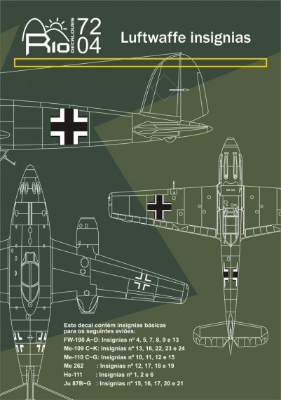 1/72 Luftwaffe insignias