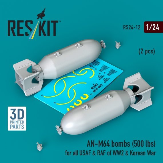 ResKit RS240012 AN-M64 Bomben 500 lbs 1/24